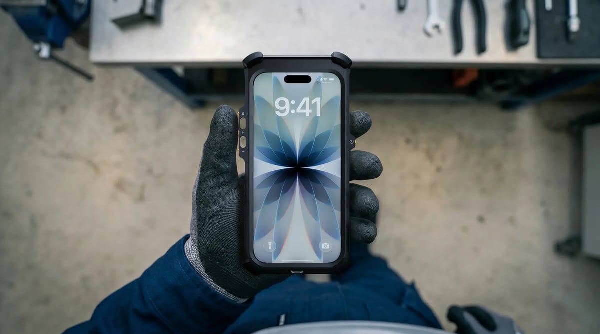 Pressure gauge reading captured with an explosion-proof iPhone during an operator round