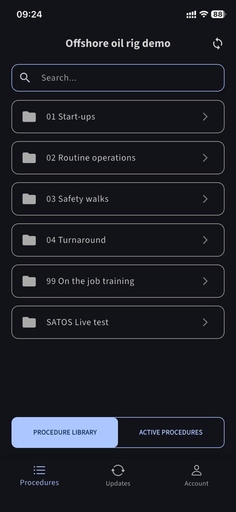SATOS auf dem iPhone 17 Pro Max